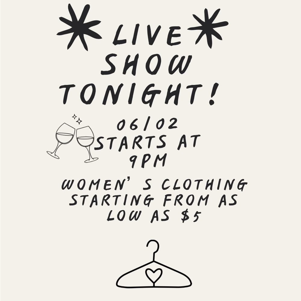 Live show tonight! 
9pm Eastern
